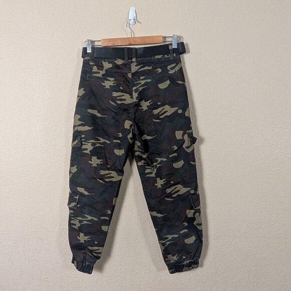 VIP Camo Jogger Pants Tactical Cargo Belted Gorpcore Womens 5/27 - Picture 6 of 10